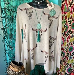 NWOT Boutique Steer Top